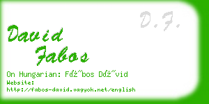 david fabos business card